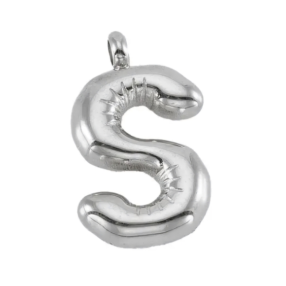 Initial 'S' Pendant Stainless Steel - Picture 1 of 12